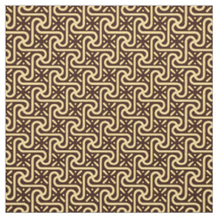 Tecido Teste padrão egípcio do azulejo, castanho