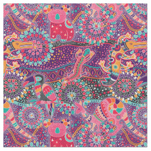 Tecido Teste padrão étnico do animal do estilo