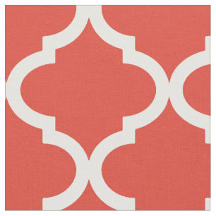 Tecido Teste padrão fino de Moraccan Quatrefoil do