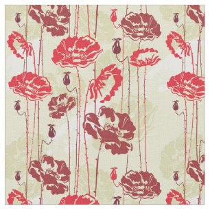 Tecido Teste padrão floral 2 da elegância abstrata