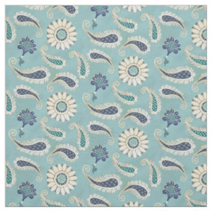 Tecido teste padrão floral da arte de Paisley do