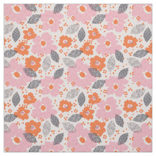 Tecido Teste padrão floral retro bonito