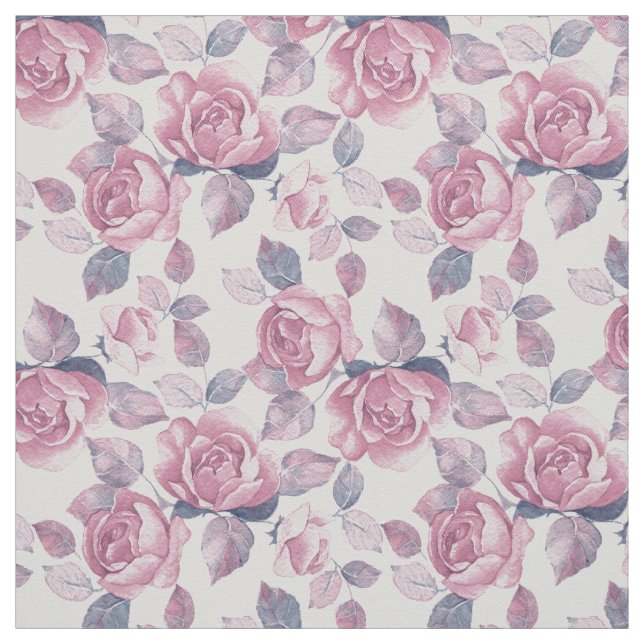 Tecido Teste padrão floral. Rosas do vintage (Modelo)