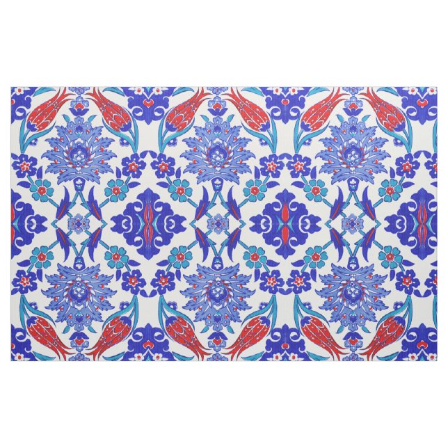 Tecido Teste padrão floral turco Handmade antigo do (Fat Quarter)