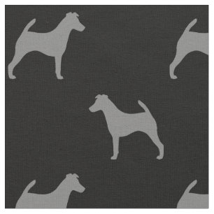 Tecido Teste padrão liso das silhuetas do Fox Terrier