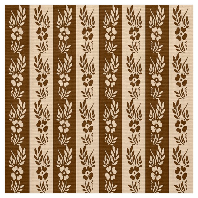 Tecido Teste padrão listrado retro floral (Modelo)