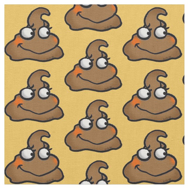 Tecido teste padrão marrom bonito dos desenhos animados (Detalhe)
