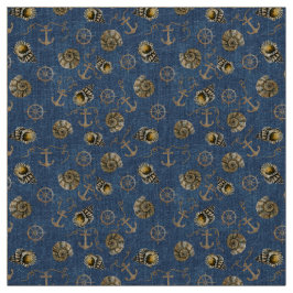 Tecido teste padrão náutico azul