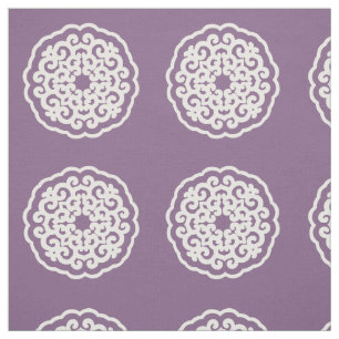 Tecido Teste padrão pequeno do ~ asiático violeta de
