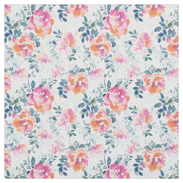 Tecido Teste padrão pintado dos rosas (Modelo)