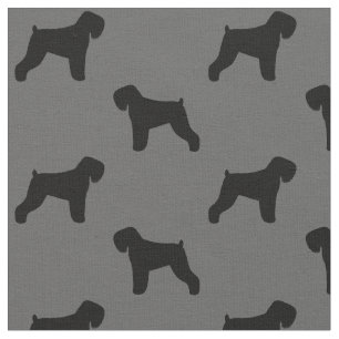 Tecido Teste padrão preto das silhuetas de Terrier do