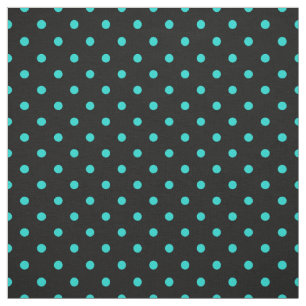 Tecido Teste padrão preto do ponto das bolinhas do azul