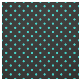 Tecido Teste padrão preto do ponto das bolinhas do azul