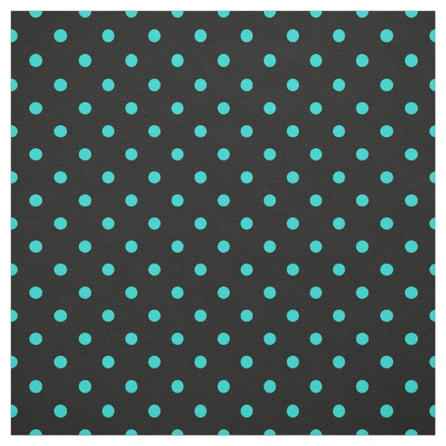 Tecido Teste padrão preto do ponto das bolinhas do azul (Modelo)