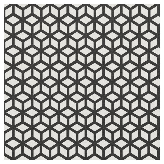 Tecido Teste padrão preto e branco do cubo (Detalhe)