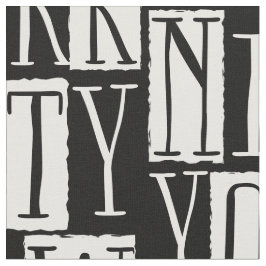 Tecido Teste padrão preto e branco elegante da Nova