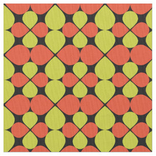 Tecido Teste padrão retro abstrato floral