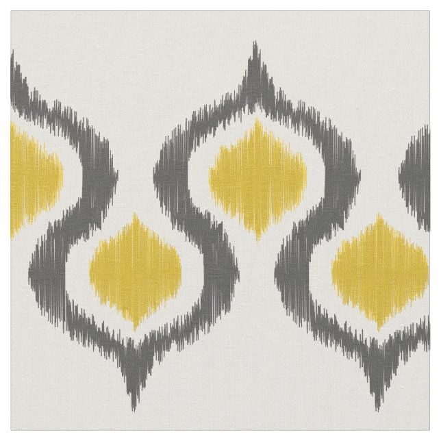 Tecido Teste padrão tribal de Ikat das cinzas e da (Detalhe)
