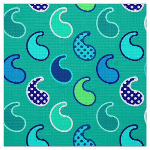 Tecido Teste padrão, turquesa, azul e Aqua modernos de
