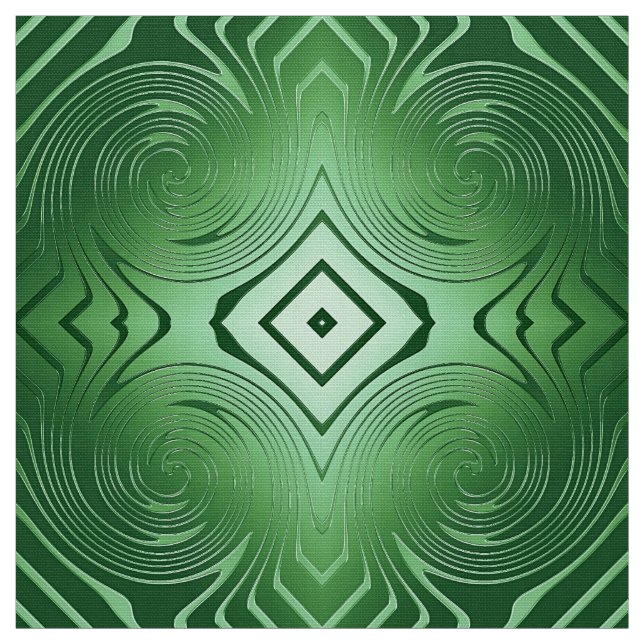 Tecido teste padrão verde abstrato do redemoinho (Modelo)