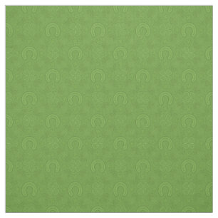 Tecido Teste padrão verde afortunado dos ícones