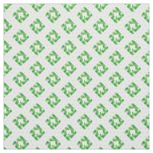 Tecido Teste padrão verde do dente da xadrez