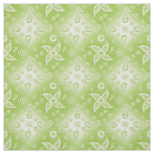 Tecido Teste padrão verde do verão de Paisley