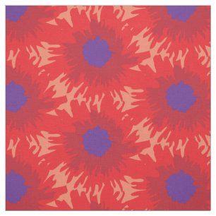 Tecido Teste padrão vermelho brilhante gráfico da arte