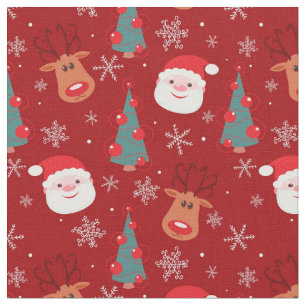 Tecido Teste padrão vermelho do Natal