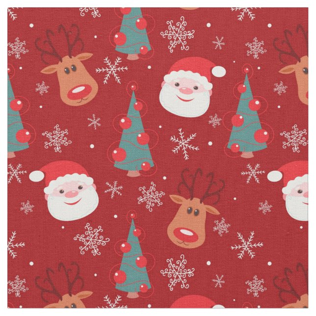 Tecido Teste padrão vermelho do Natal (Detalhe)