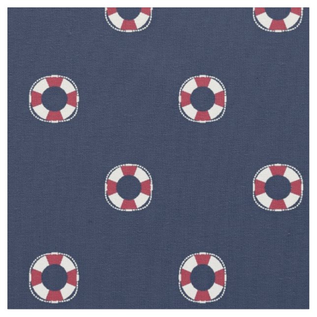 Tecido Teste padrão vermelho e branco da bóia (Detalhe)