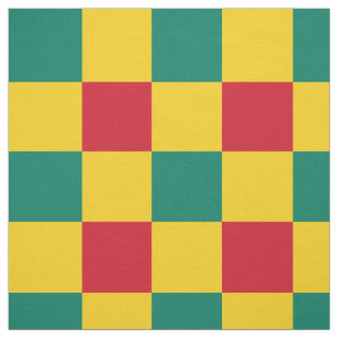 Tecido Teste padrão vermelho, verde e amarelo do