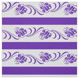 Tecido Teste padrão violeta floral das listras