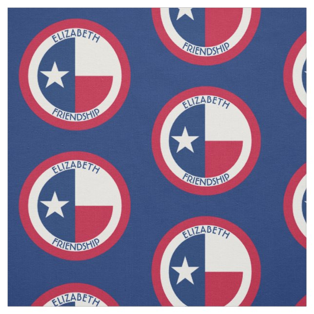 Tecido Texas estrela solitária a bandeira personalizada (Modelo)