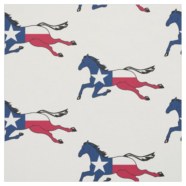 Tecido Texas Flag Horse Running (Modelo)