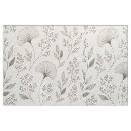 Tecido Têxtil Botânicos Sussurrantes | Floral Oliva Ginkg