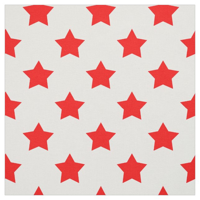 Tecido Têxtil Branco das Estrelas Vermelhas (Modelo)