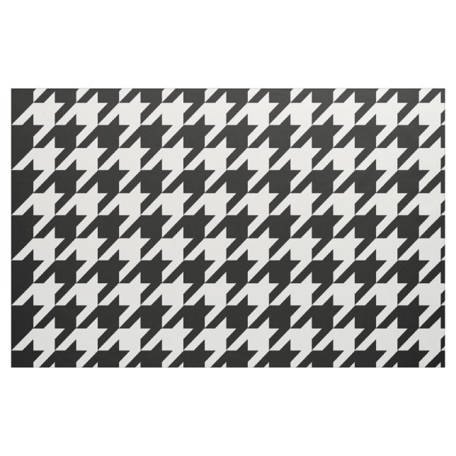 Tecido têxtil de padrão sólido branco e preto (Fat Quarter)