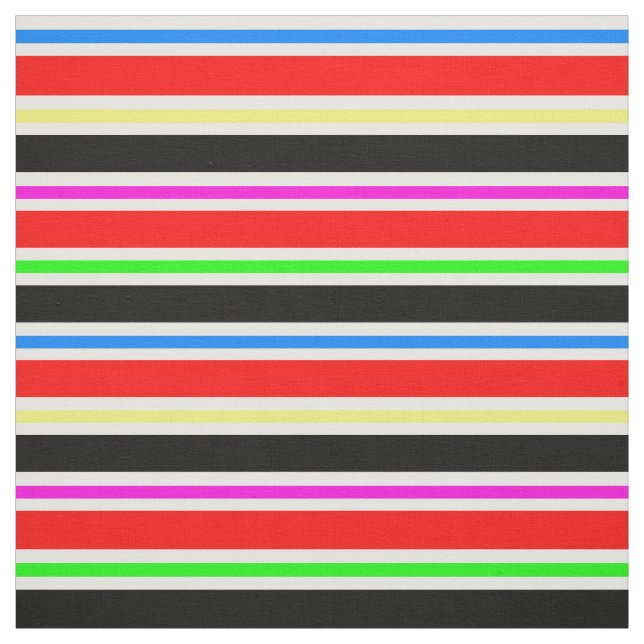 Tecido Têxtil de stripes multicolorido vermelho preto (Modelo)