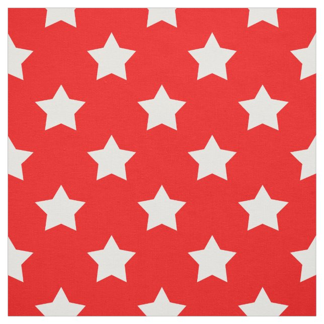 Tecido Têxtil decorativo das estrelas brancas vermelhas (Modelo)