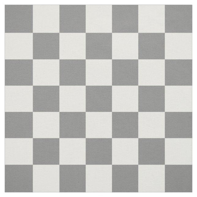Tecido Têxtil do Verificador Branco e Cinzas de Cinza (Modelo)