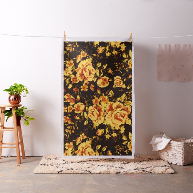 Tecido textura de vidro de faísca abstrato floral (In Situ)