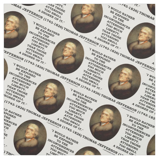 Tecido Thomas Jefferson incomoda demasiada liberdade (Modelo)
