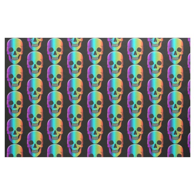 Tecido Thunder_Cove do Crânio Humano Psicodélico (Fat Quarter)