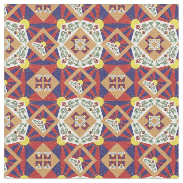 Tecido Tibetano Flag & Trendy Tibet GLD (Detalhe)