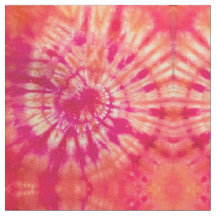 Tecido Tie Dye Magenta e Laranja