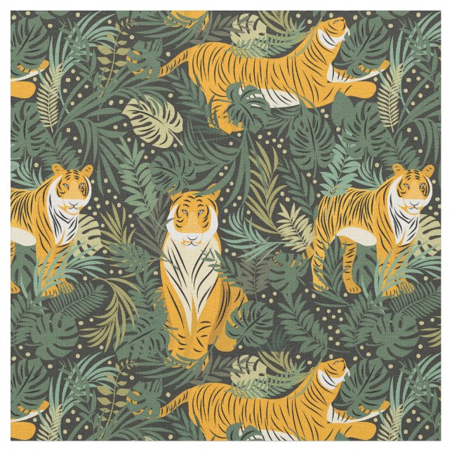 Tecido Tigres na Floresta (Detalhe)