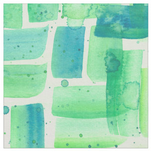 Tecido Tijolos Verdes de Aquarela
