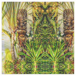 Tecido Tiki havaiano