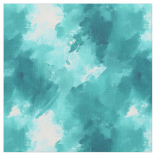 Tecido Tinta de Abstrato Teal e Turquoise